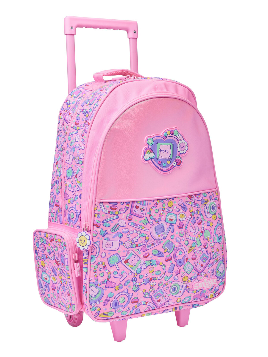 super charge trolley-rucksack mit leuchtenden rädern