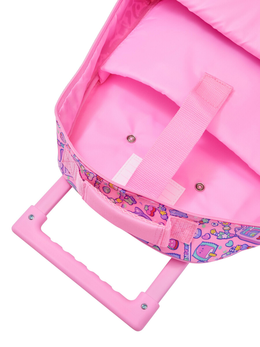 super charge trolley-rucksack mit leuchtenden rädern