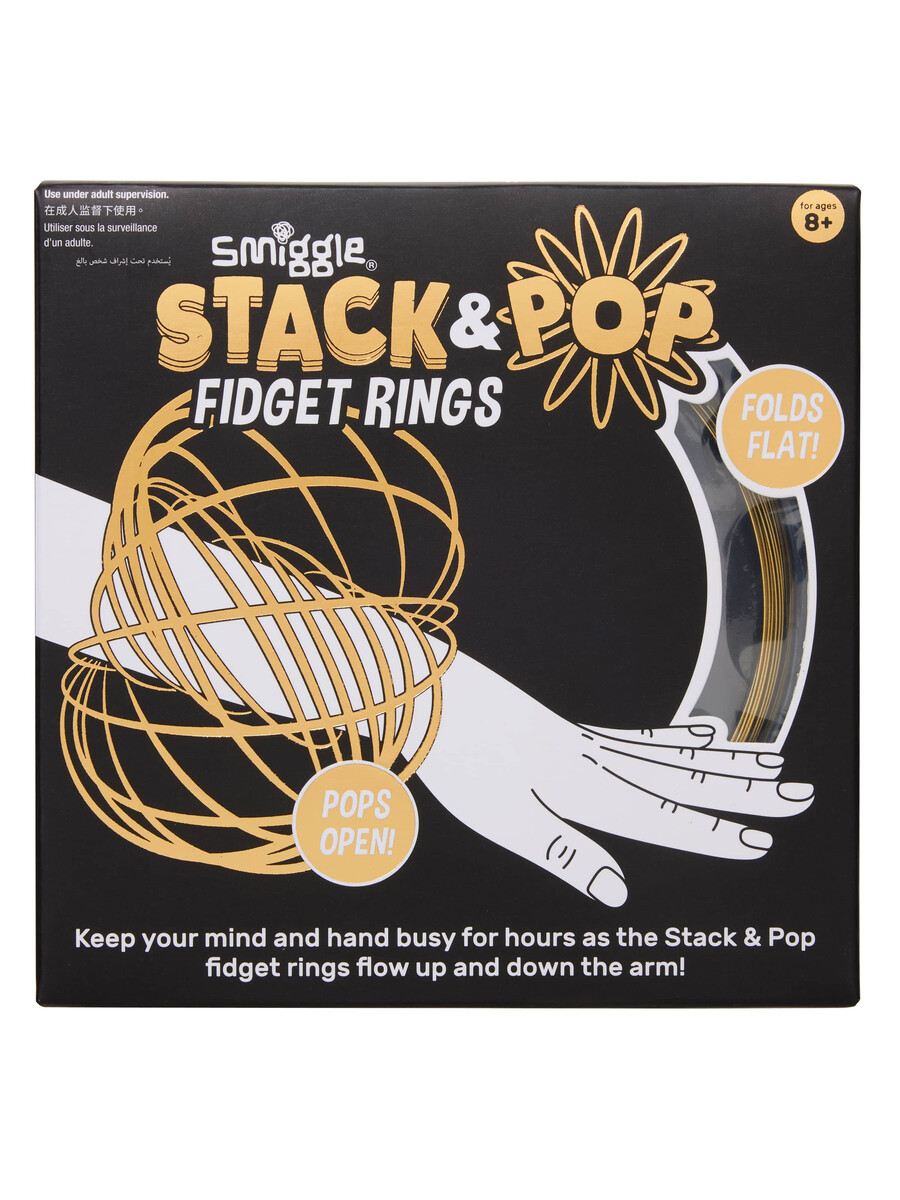 stapel- und pop-fidget-ringe