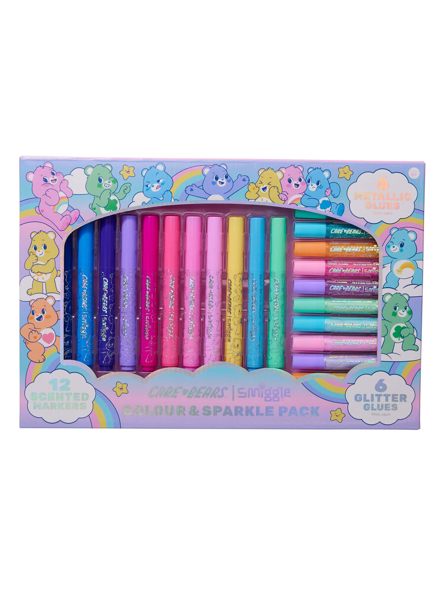 care bears farb- und glitzermarker-set